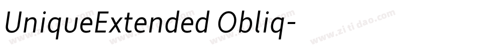 UniqueExtended Obliq字体转换